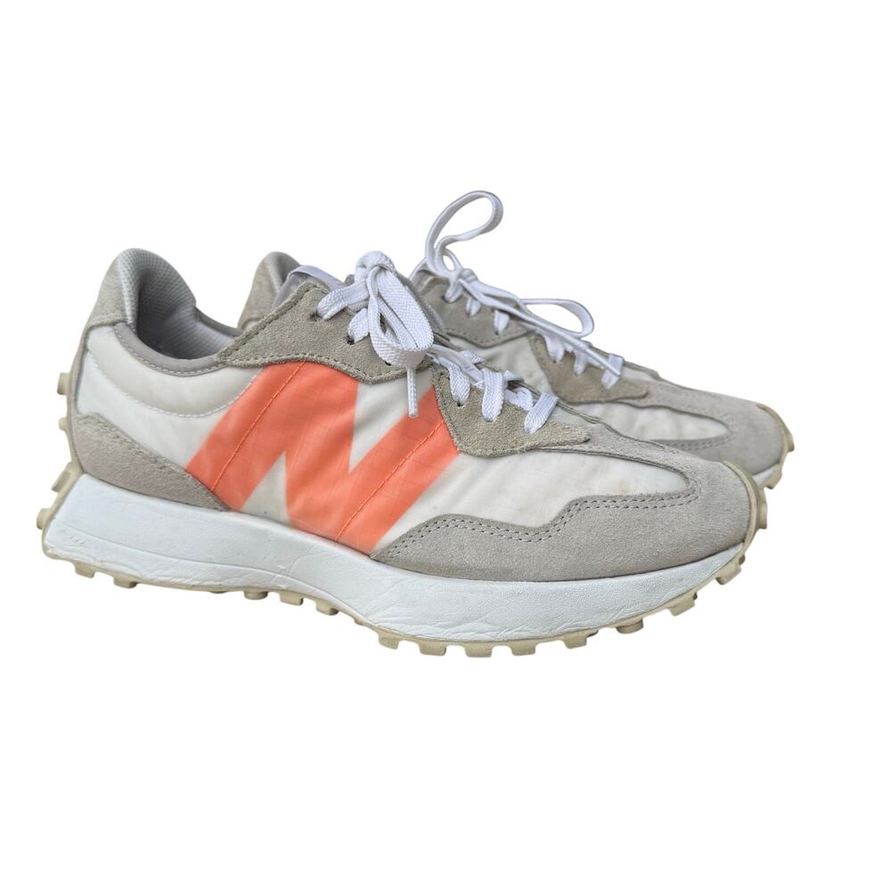 New Balance 327 Rain Cloud/Vibrant Orange Sneakers Women’s Retro - Size 8.5 - Picture 2 of 8